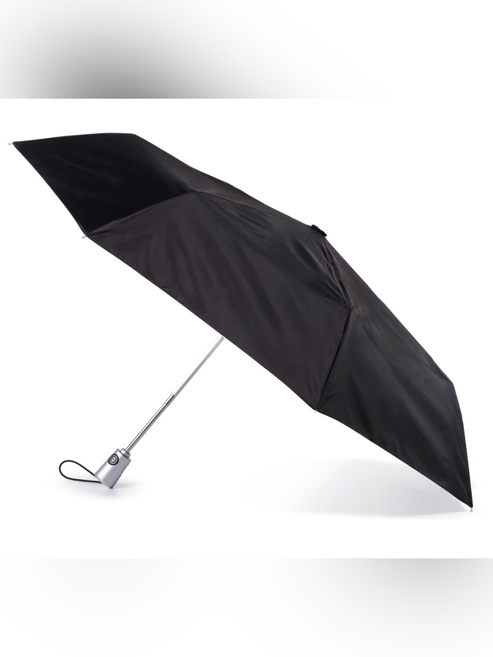Totes One-Touch Auto Open Close Rain Umbrella with Sunguard Black
